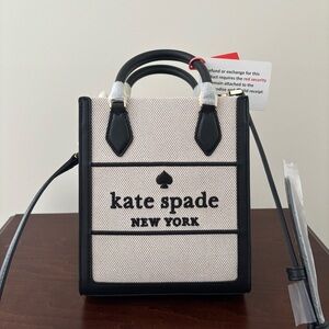 Kate Spade Ellie Mini Canvas Tote Crossbody - New With Tags -Structured Logo Bag